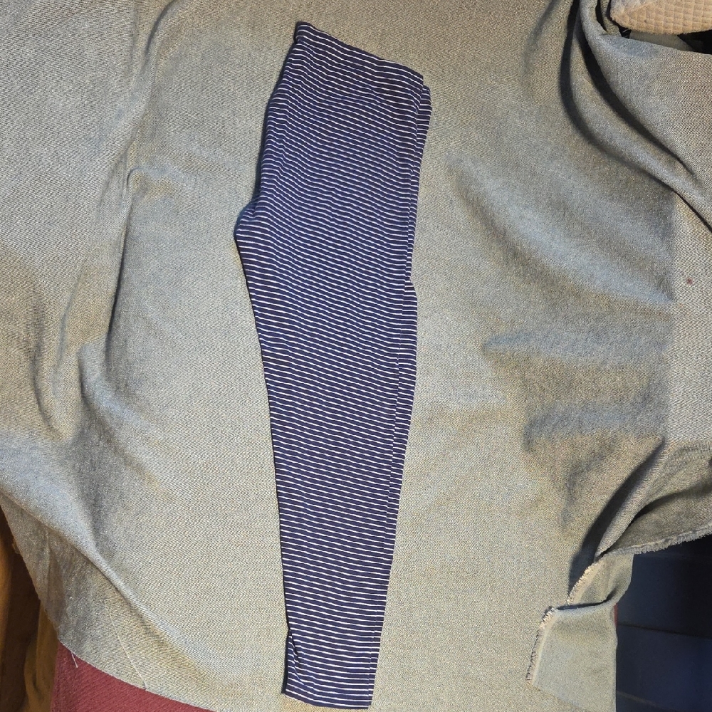 Joe Fresh Navy and White Striped Leggings